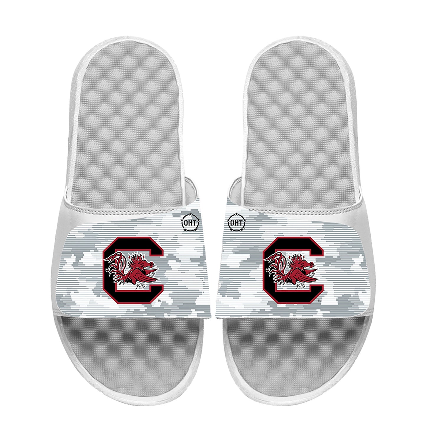Men's ISlide White South Carolina Gamecocks Camo Slide Sandals