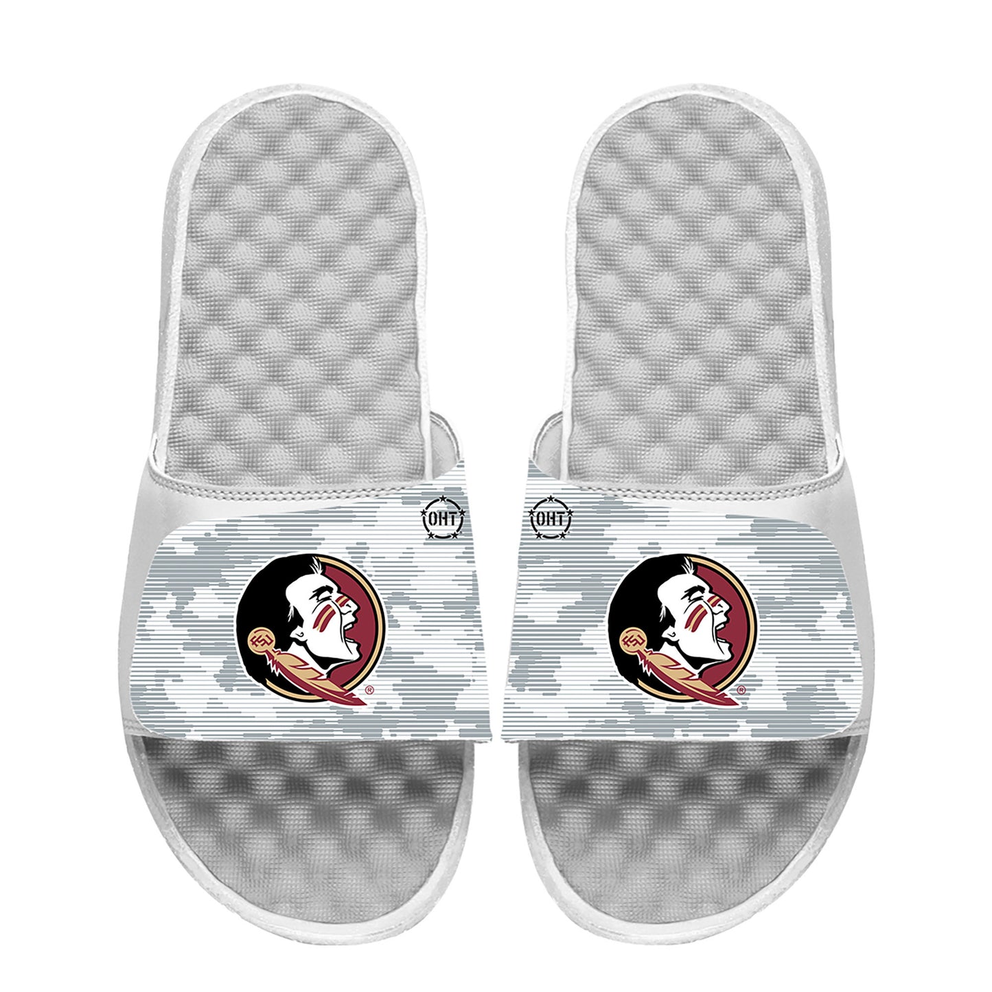 Men's ISlide White Florida State Seminoles Camo Slide Sandals