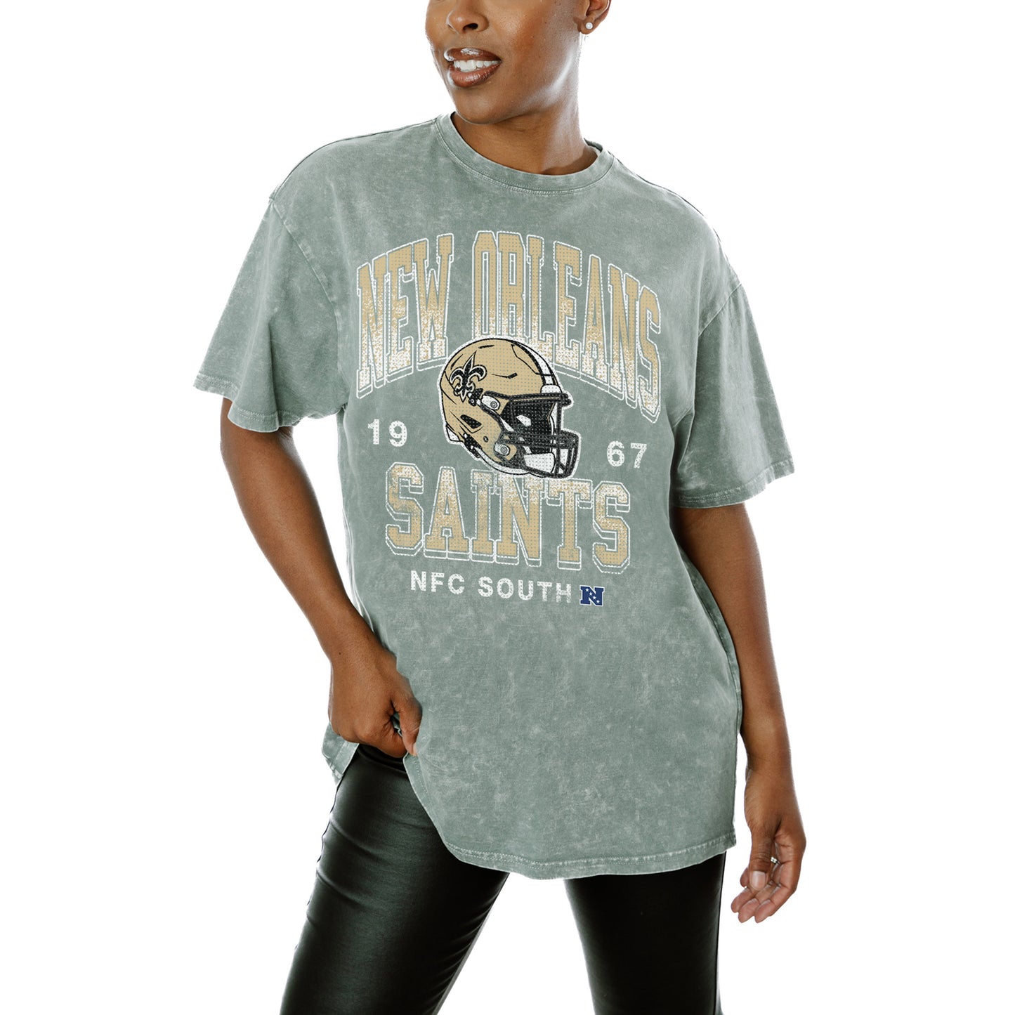 Women's Gameday Couture Gray New Orleans Saints Nothing But The Best T-Shirt