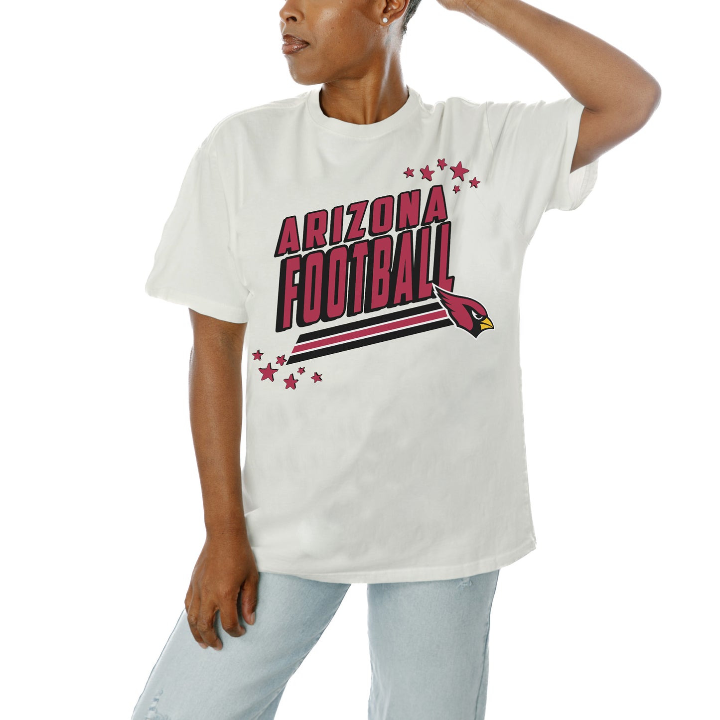 Women's Gameday Couture White Arizona Cardinals Coming In Hot T-Shirt