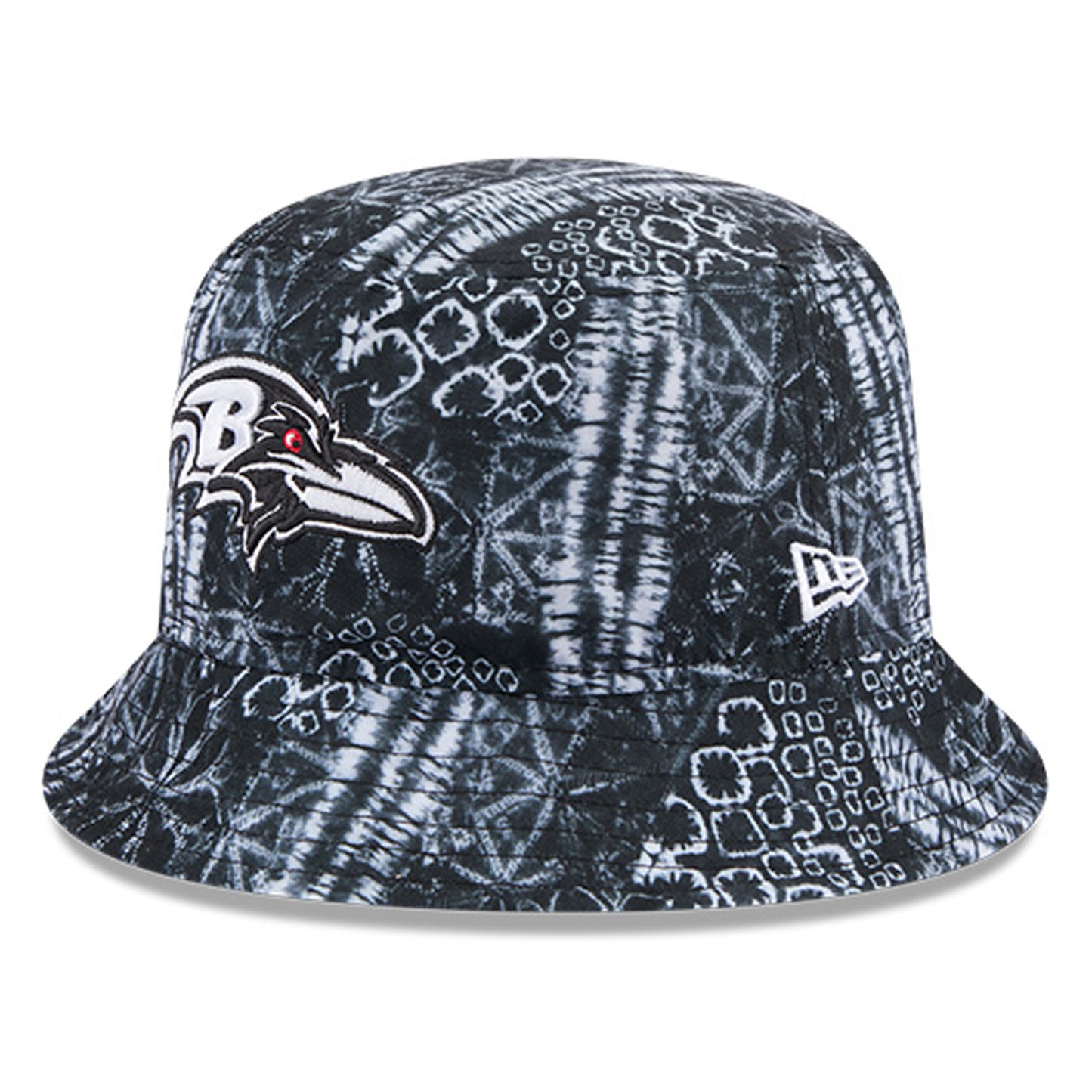 Men's New Era Black Baltimore Ravens Shibori Bucket Hat