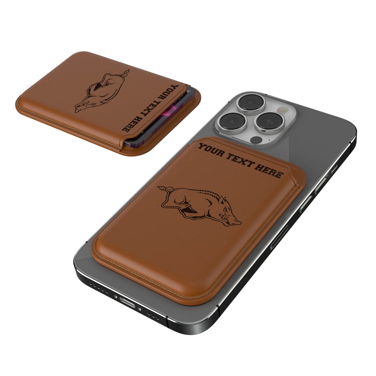 Keyscaper Arkansas Razorbacks Personalized Magnetic Credit Card Wallet