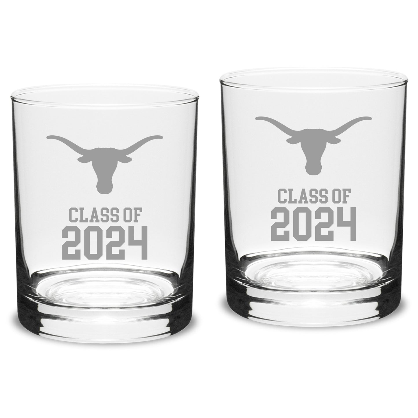 Texas Longhorns Class of 2024 14oz. 2-Piece Classic Double Old-Fashioned Glass Set