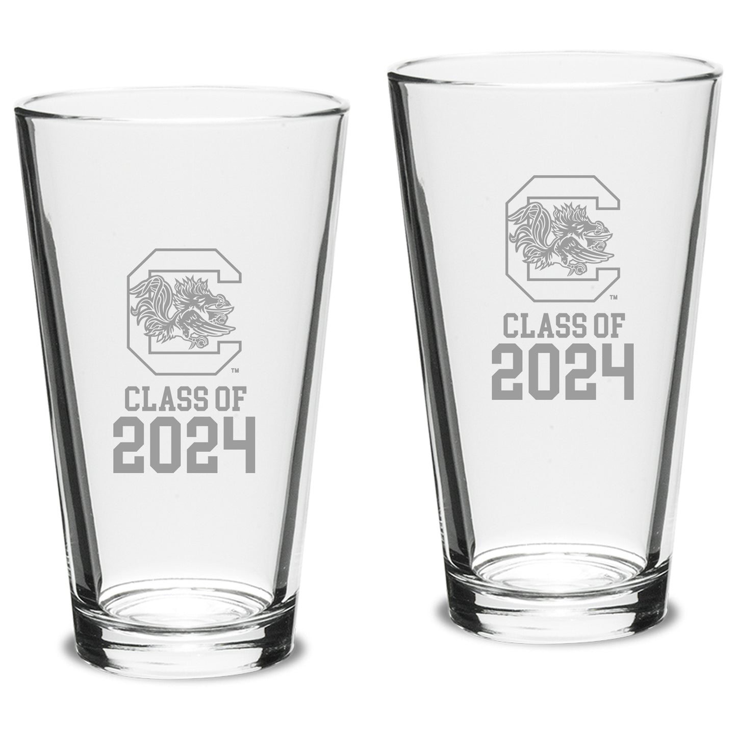 South Carolina Gamecocks Class of 2024 16oz. 2-Piece Classic Pint Glass Set