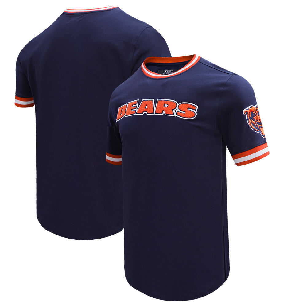 Men's Pro Standard Navy Chicago Bears Classic Chenille Double Knit T-Shirt