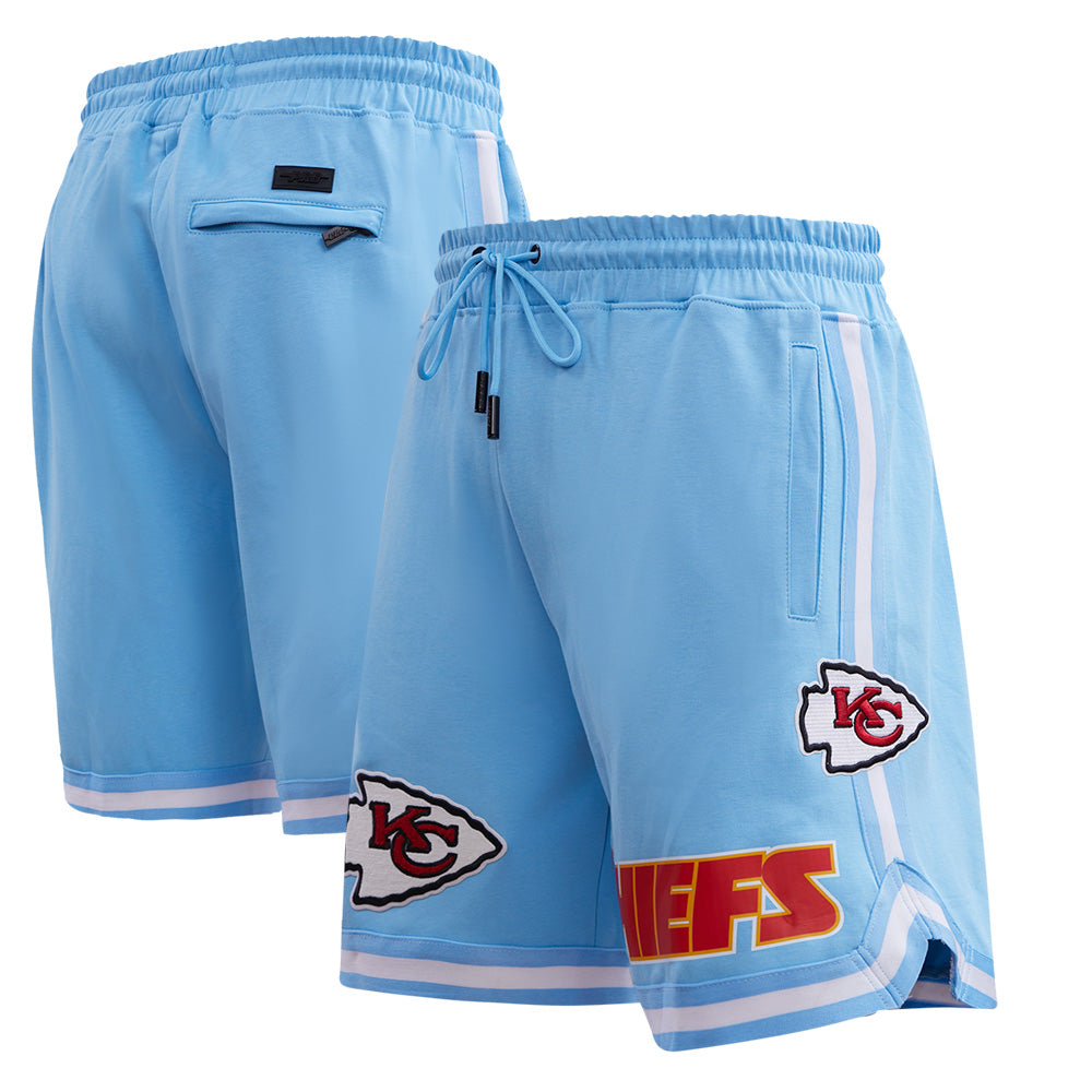 Men's Pro Standard Blue Kansas City Chiefs Classic Chenille Double Knit Shorts