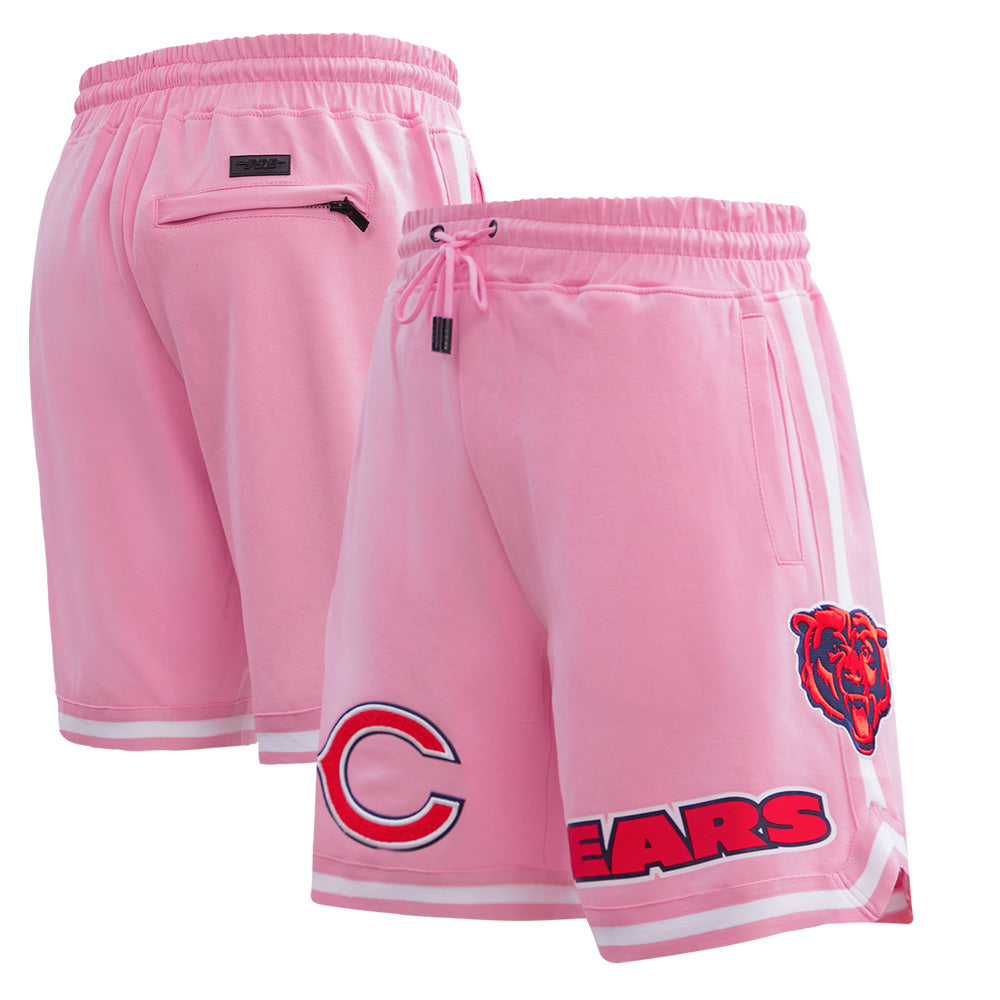 Men's Pro Standard Pink Chicago Bears Classic Chenille Double Knit Shorts