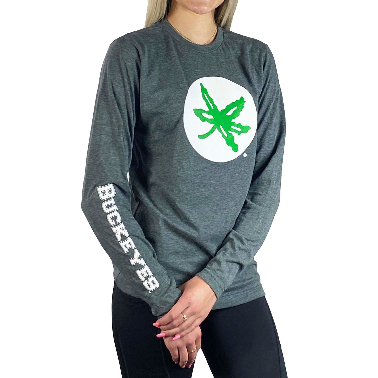 Women's Charcoal Ohio State Buckeyes Long Sleeve T-Shirt