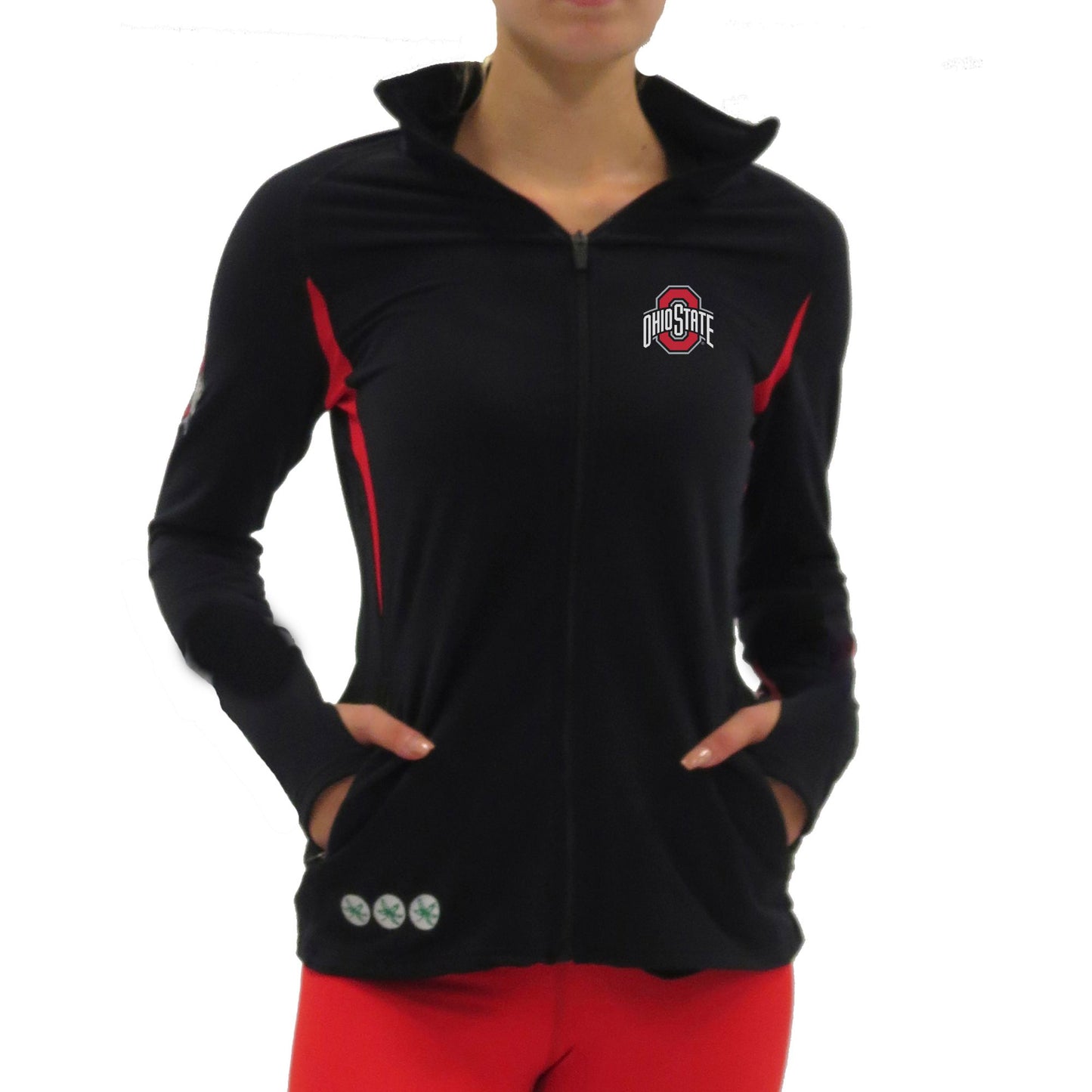 Women's Black Ohio State Buckeyes Luxe Full-Zip Game Day Jacket