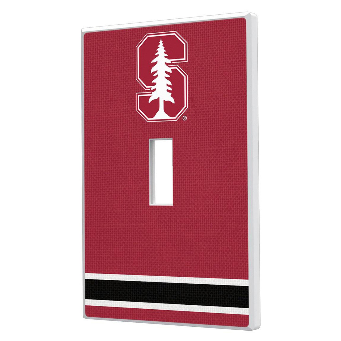 Keyscaper Stanford Cardinal Stripe Design Single Toggle Lightswitch Plate