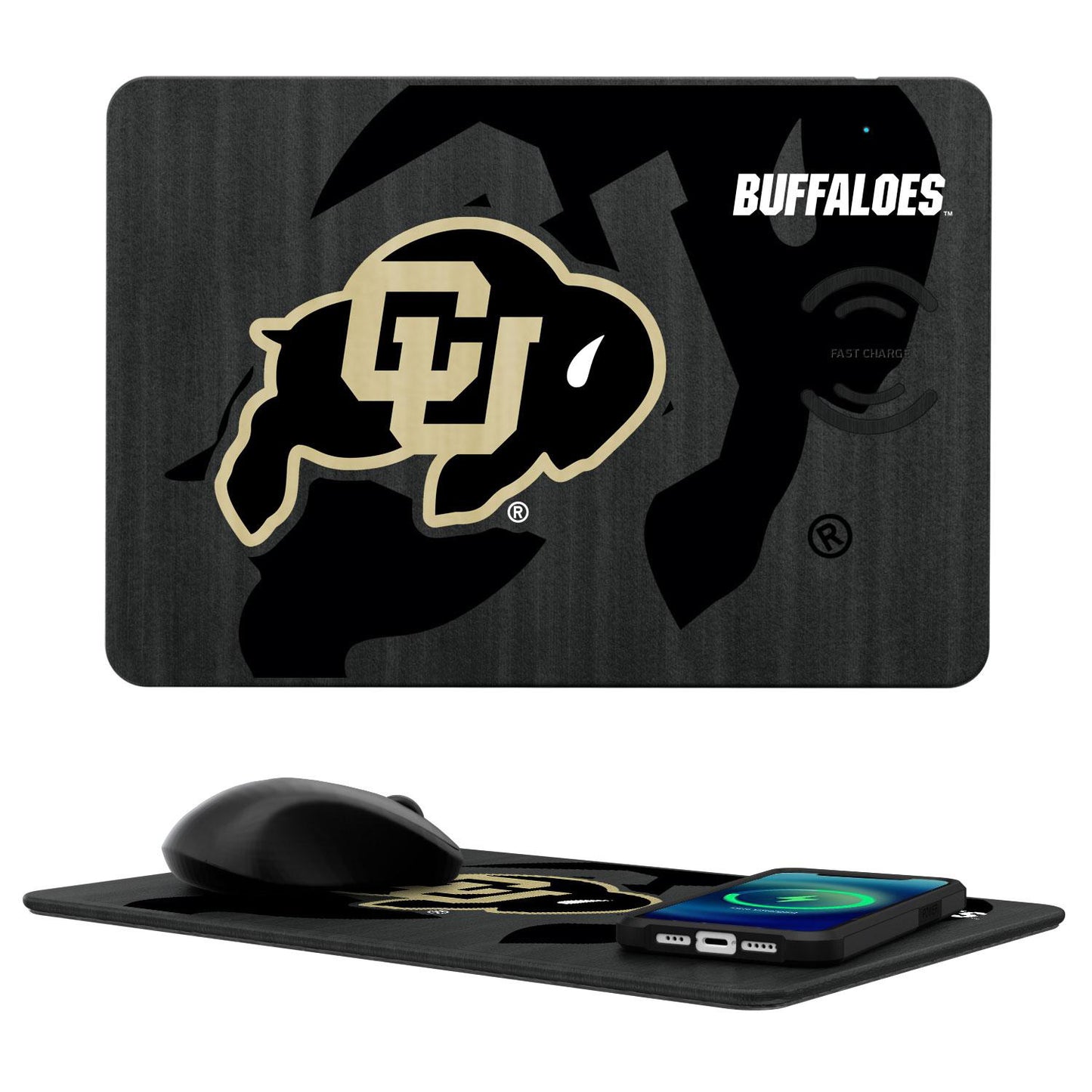 Keyscaper Colorado Buffaloes Wireless Charger and Mouse Pad