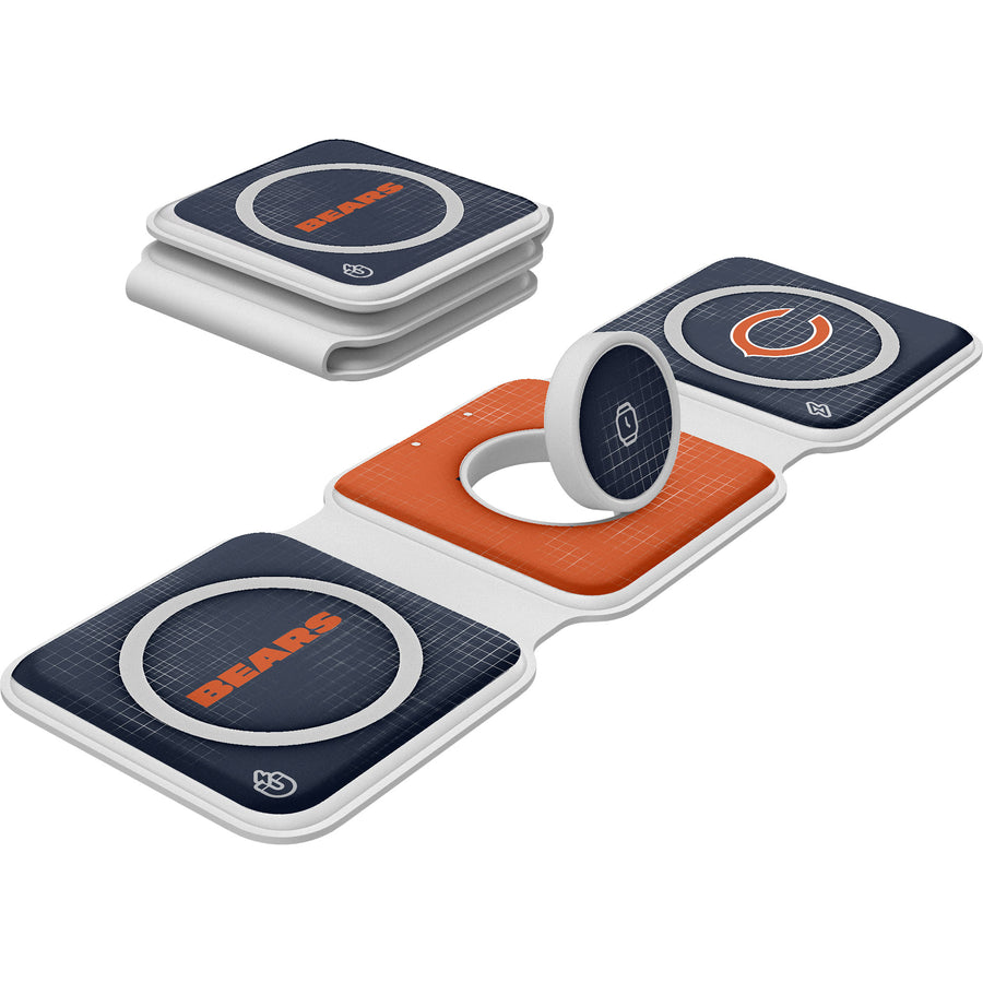 Keyscaper Chicago Bears 3-in-1 Foldable Charger