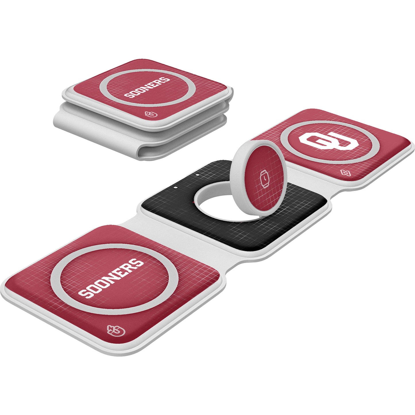 Keyscaper Oklahoma Sooners 3-in-1 Foldable Charger