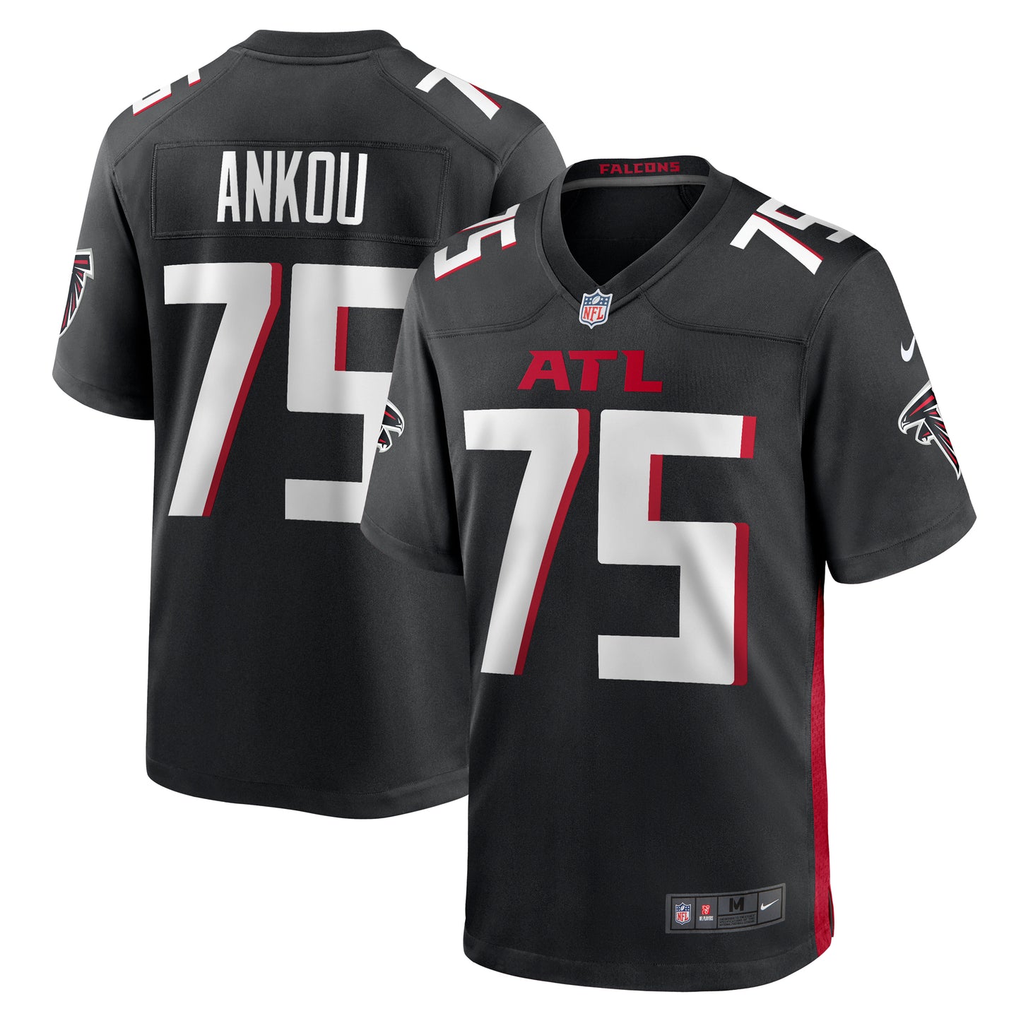 Men's Nike Eli Ankou Black Atlanta Falcons Game Jersey