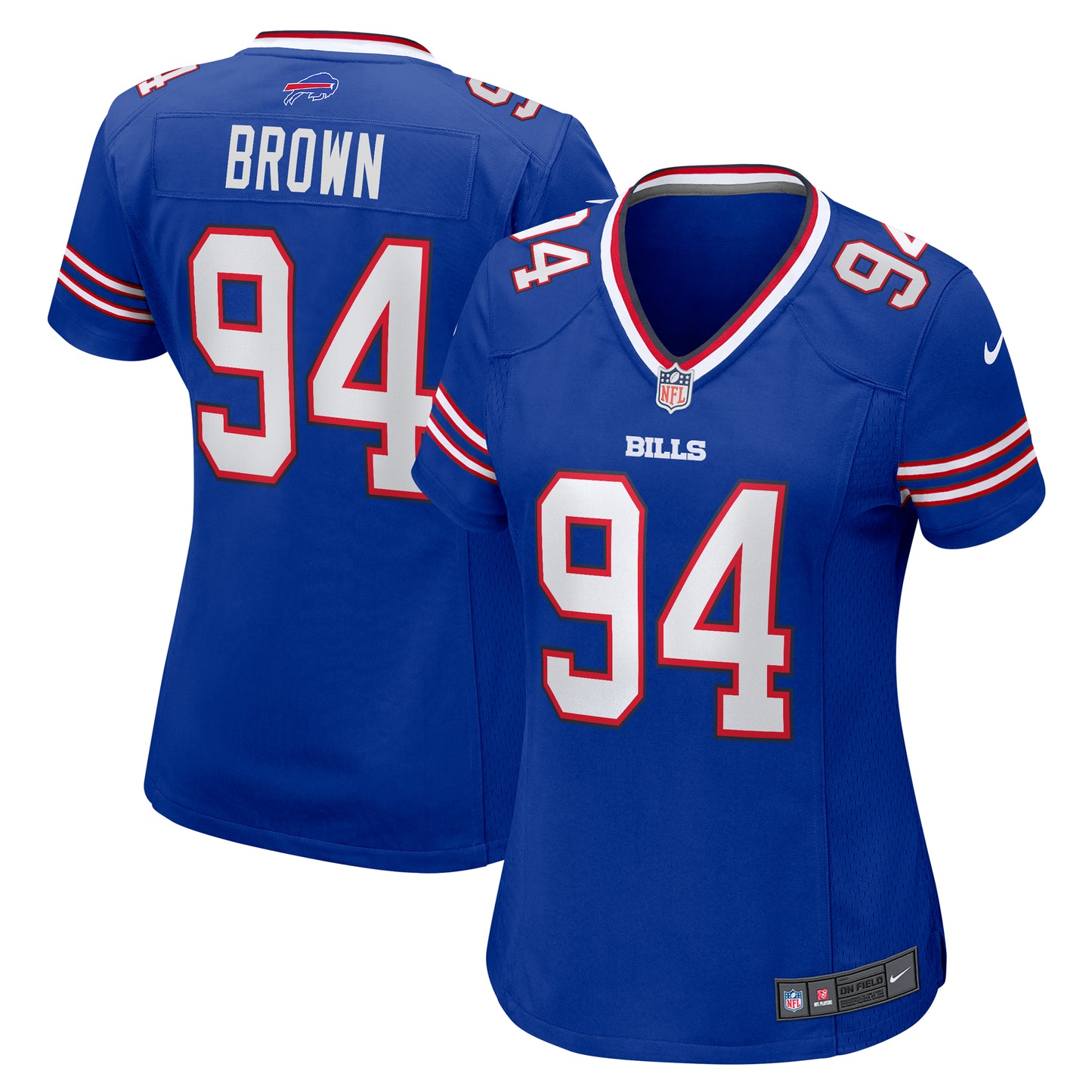 Women's Nike Andrew Brown Royal Buffalo Bills Game Jersey
