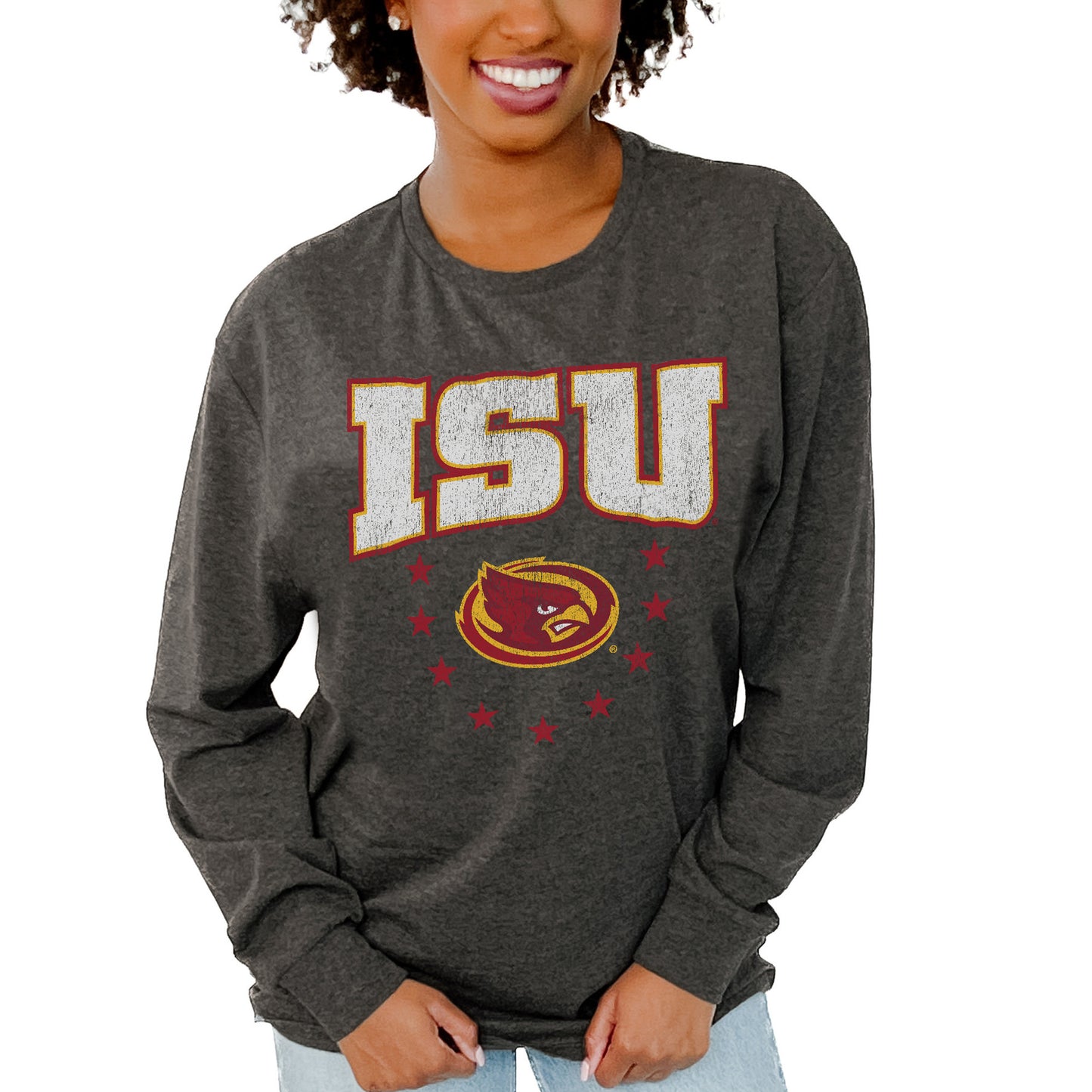 Women's Gameday Couture Charcoal Iowa State Cyclones Everyday Long Sleeve T-Shirt