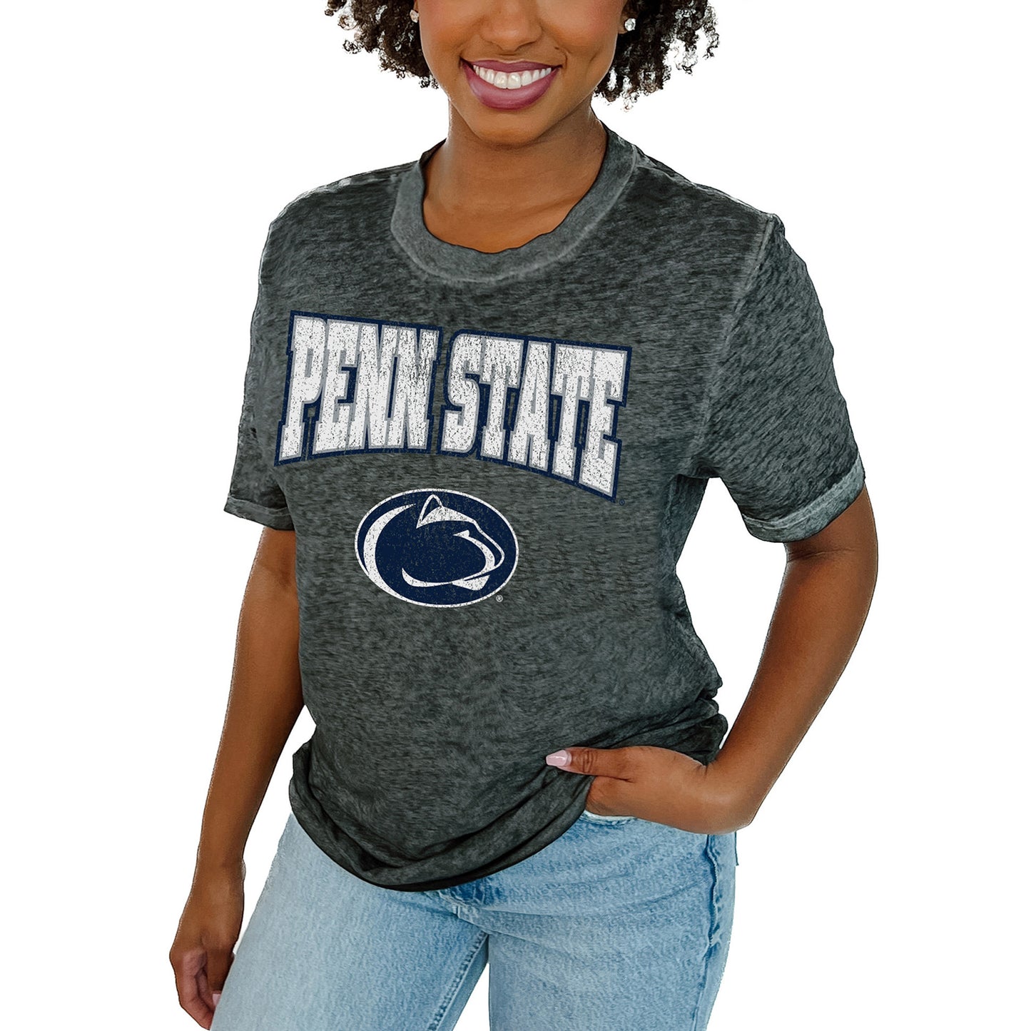 Women's Gameday Couture Charcoal Penn State Nittany Lions Sprint T-Shirt