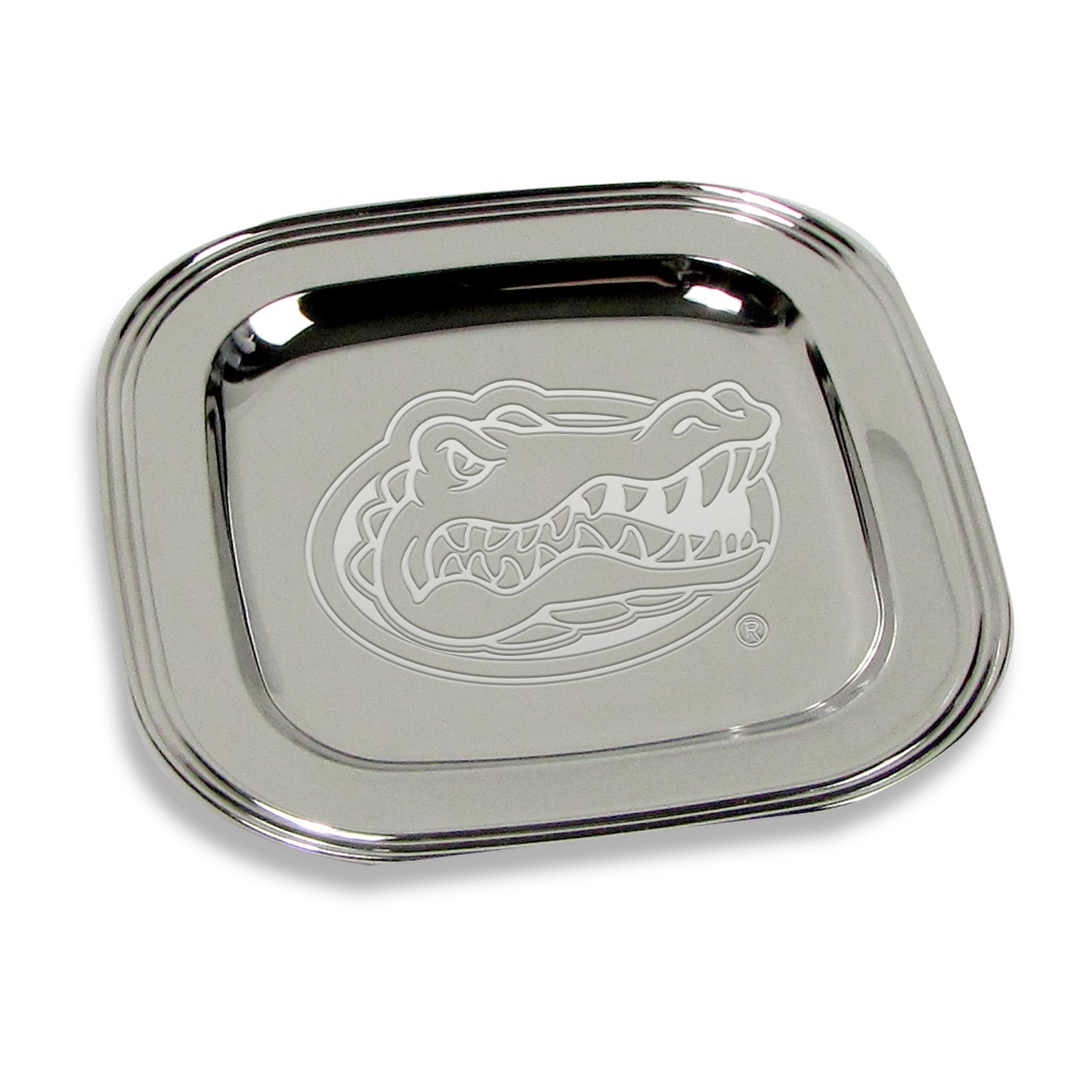 Florida Gators 8" x 8" Silver Plated Serving Tray
