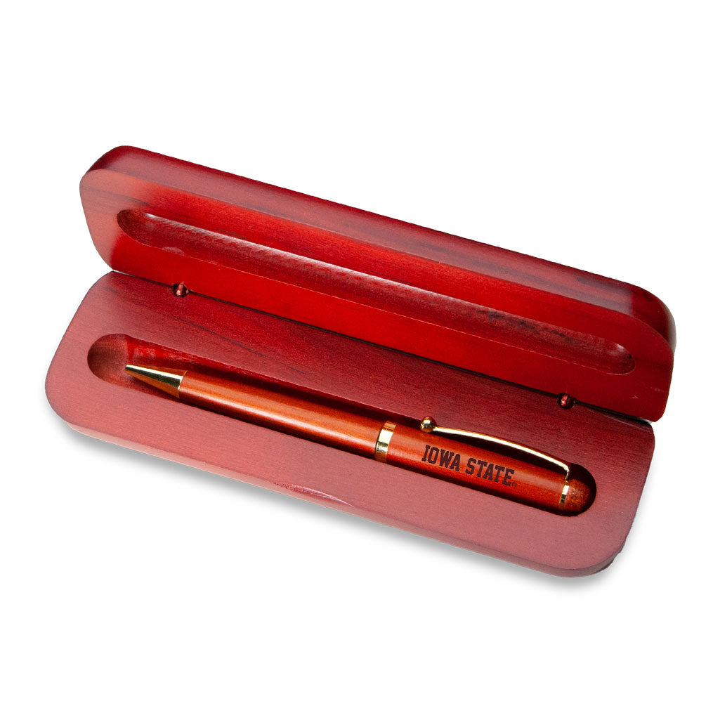 Iowa State Cyclones Rosewood Pen & Case Set