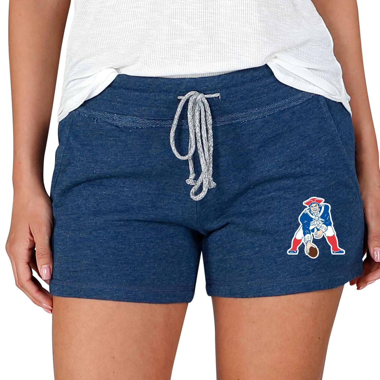 Women's Concepts Sport Navy New England Patriots Mainstream Terry Lounge Shorts