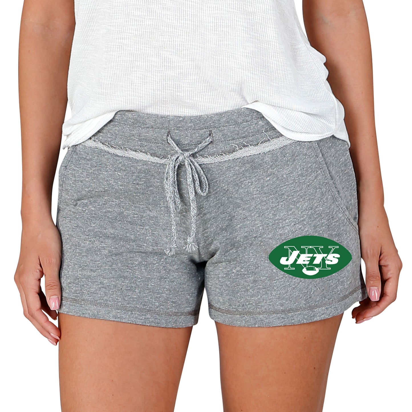 Women's Concepts Sport Gray New York Jets Mainstream Terry Lounge Shorts