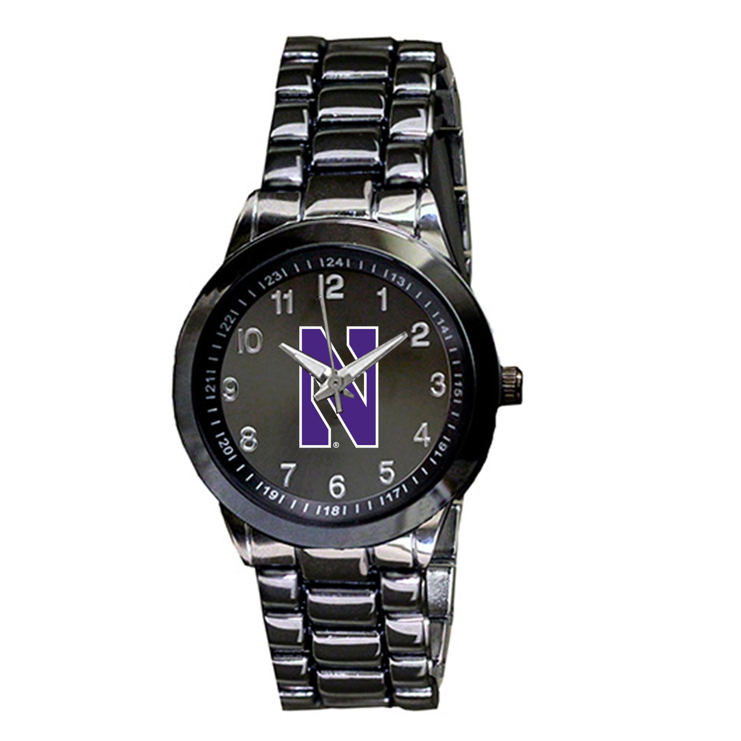 Women's Gray Northwestern Wildcats Integris Gun Metal Stainless Steel Watch