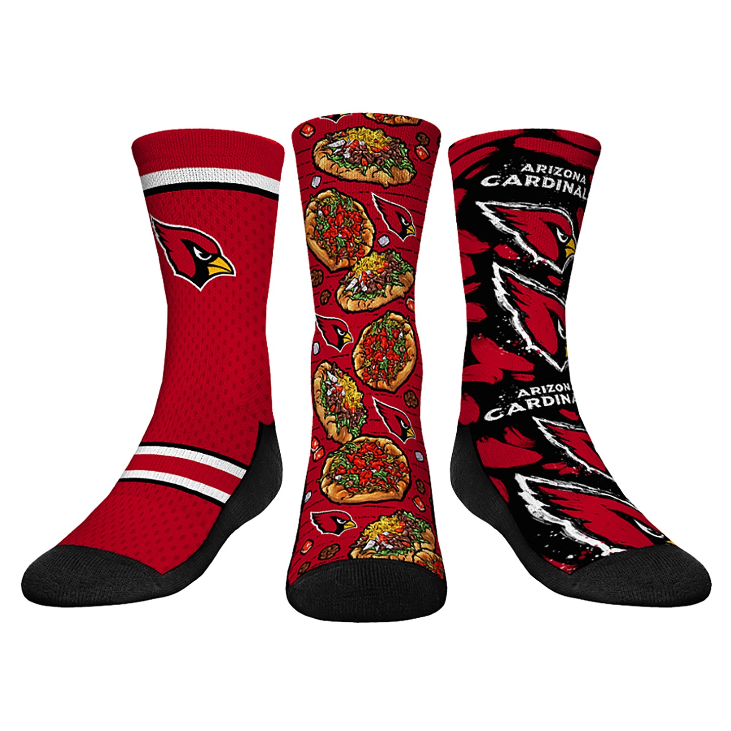 Youth Rock Em Socks Arizona Cardinals Fan Favorite Three-Pack Crew Sock Set
