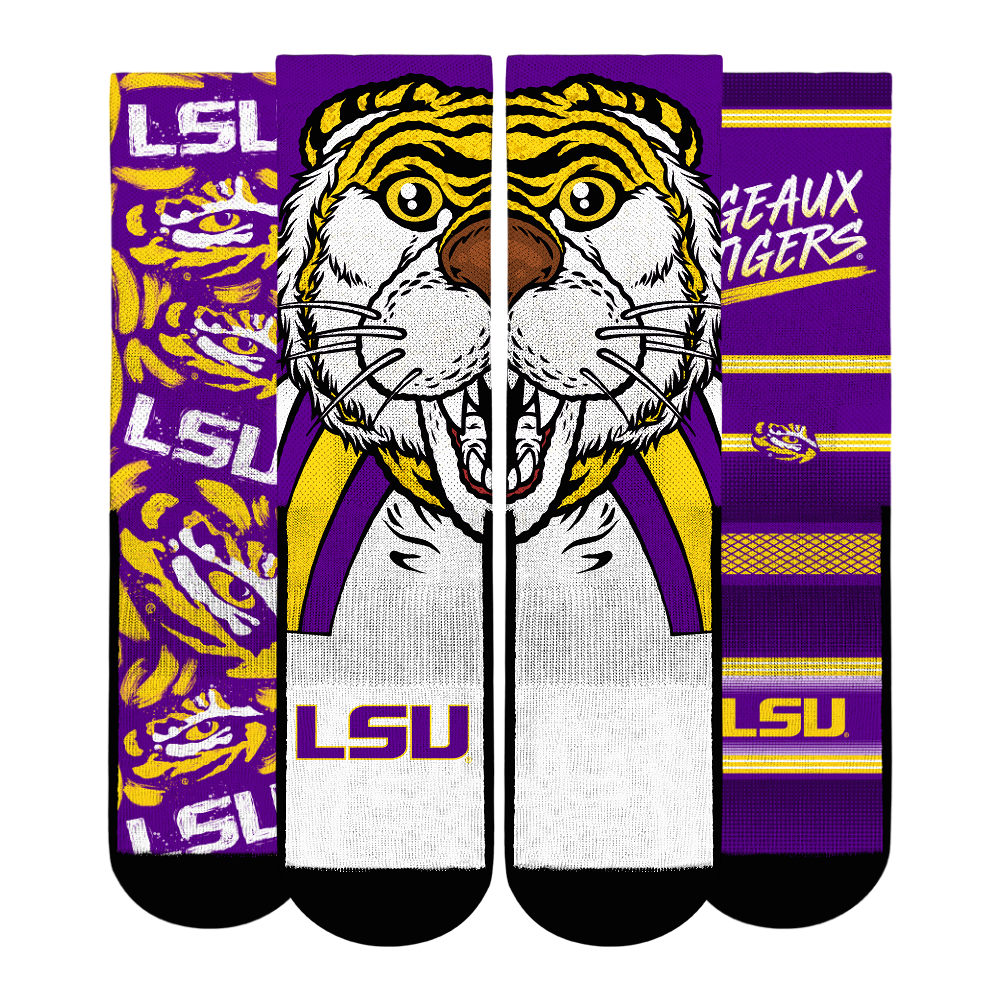 Unisex Rock Em Socks LSU Tigers Fan Favorite Three-Pack Crew Sock Set