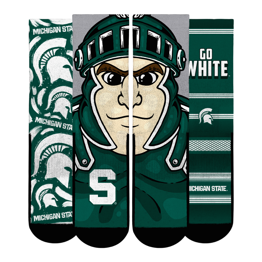 Unisex Rock Em Socks Michigan State Spartans Fan Favorite Three-Pack Crew Sock Set