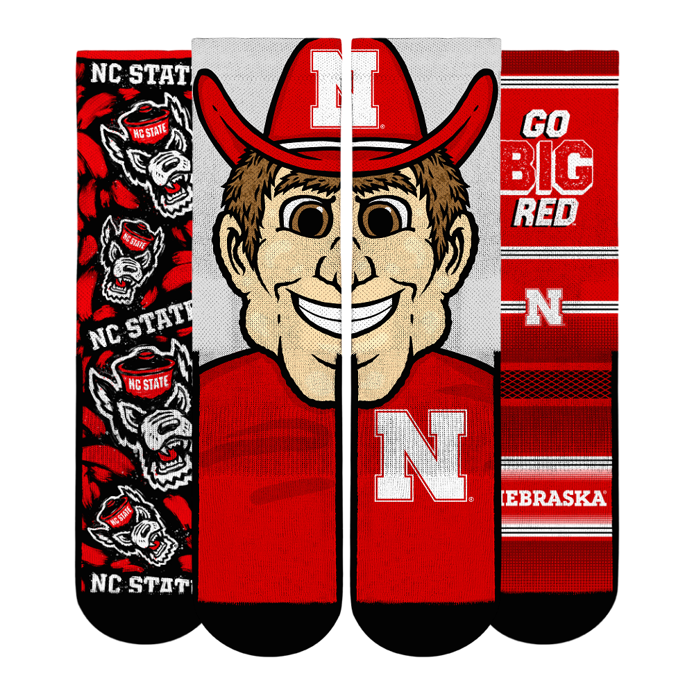 Unisex Rock Em Socks Nebraska Huskers Fan Favorite Three-Pack Crew Sock Set