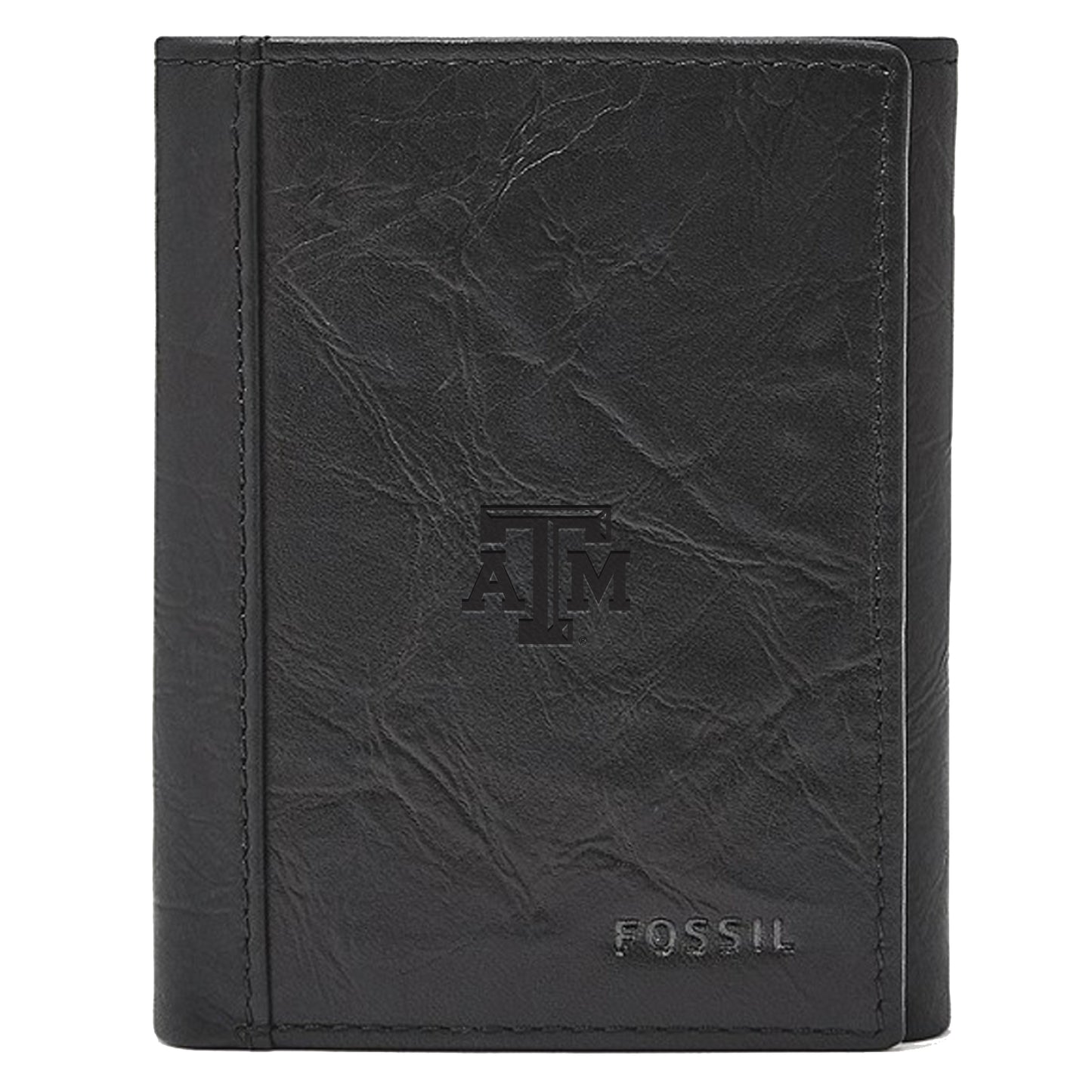 Men's Fossil Black Texas A&M Aggies Neel Extra Capacity Trifold Wallet