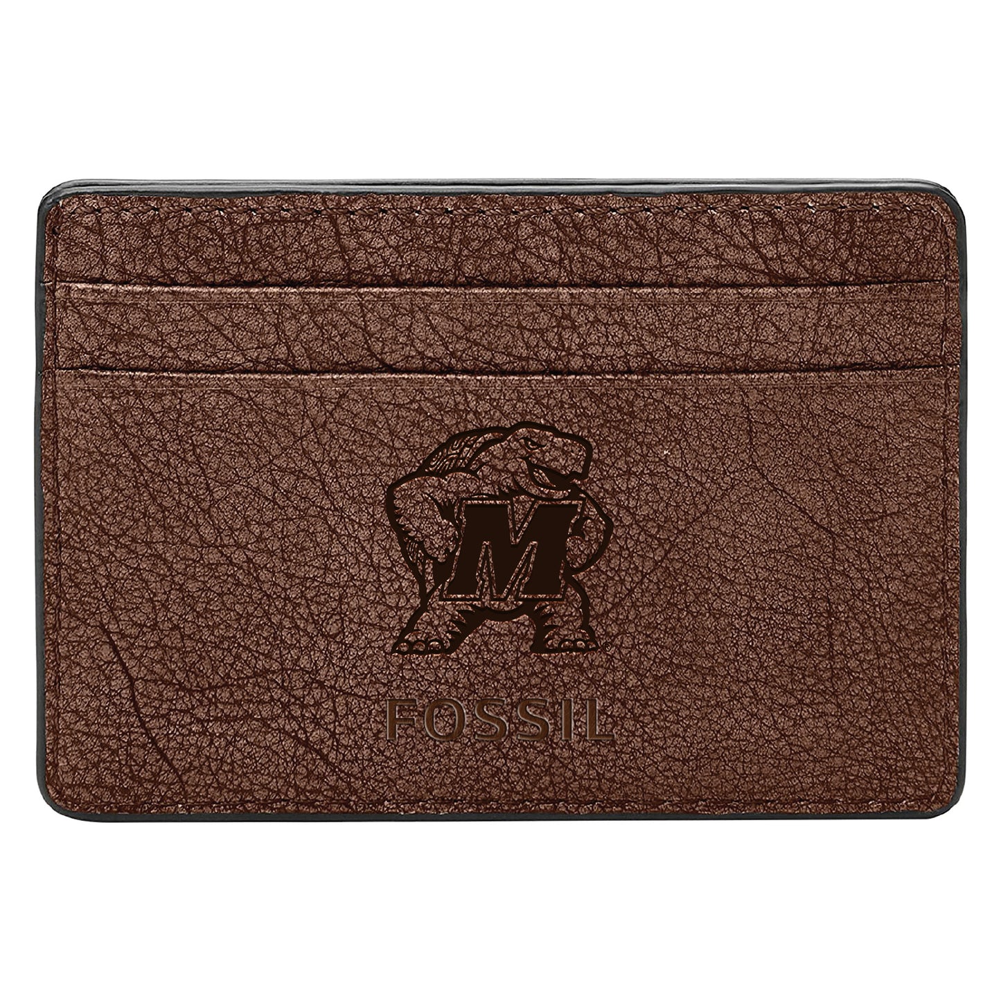 Men's Fossil Brown Maryland Terrapins Steven Card Case