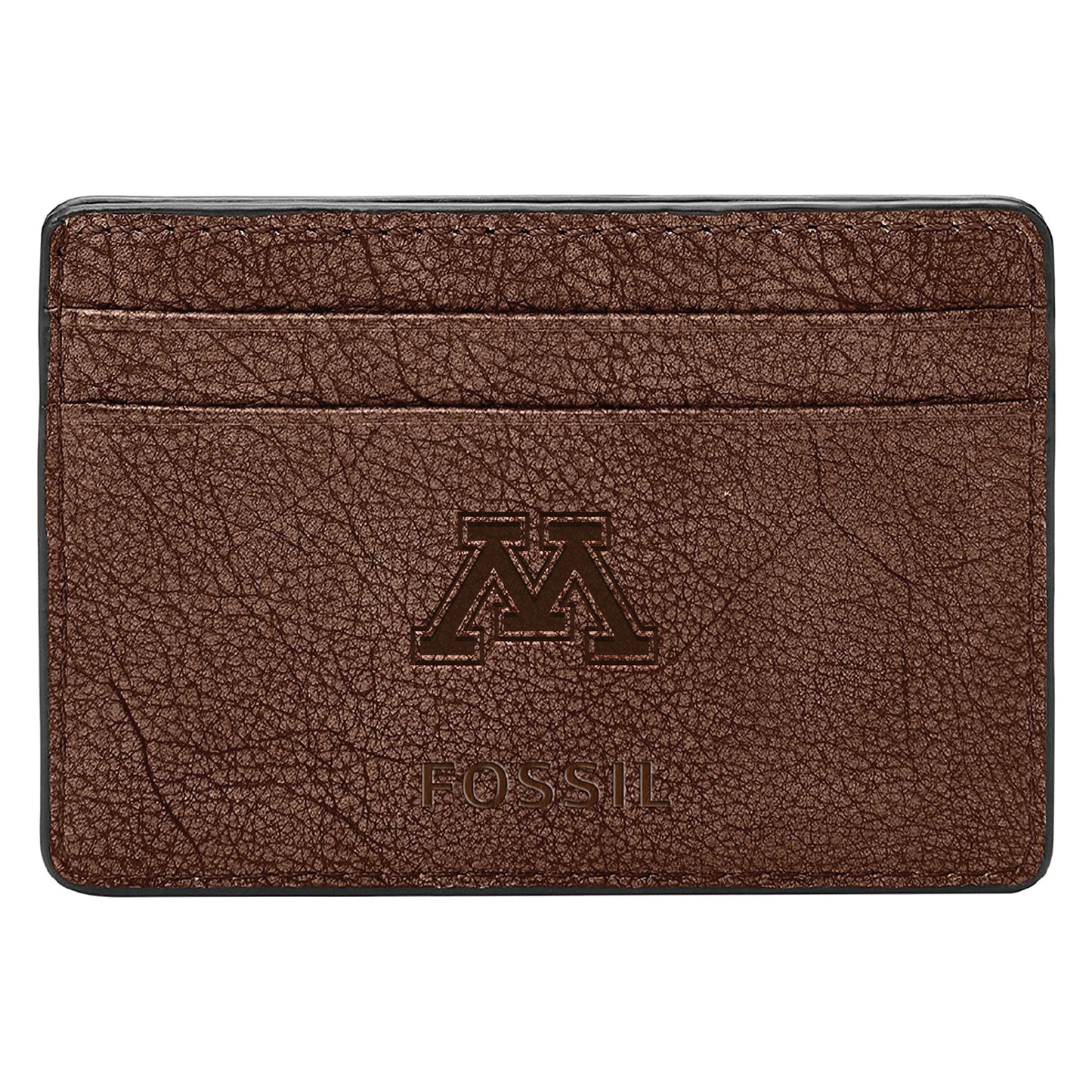 Men's Fossil Brown Minnesota Golden Gophers Steven Card Case