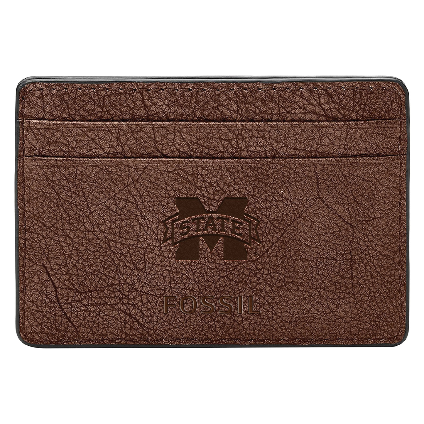 Men's Fossil Brown Mississippi State Bulldogs Steven Card Case