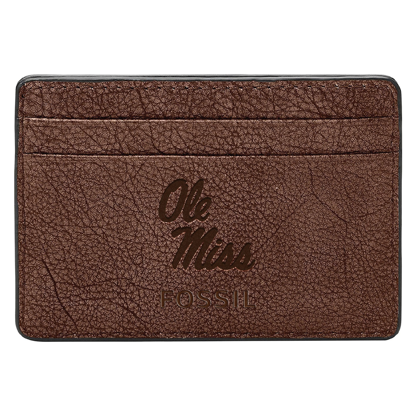 Men's Fossil Brown Ole Miss Rebels Steven Card Case