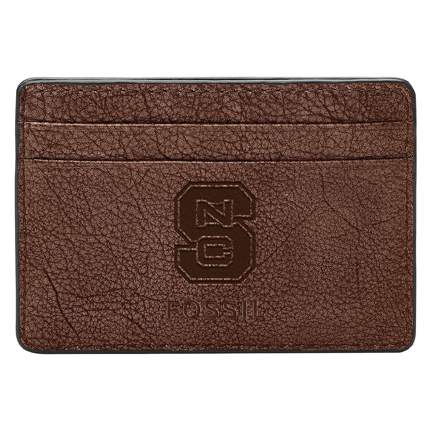 Men's Fossil Brown NC State Wolfpack Steven Card Case