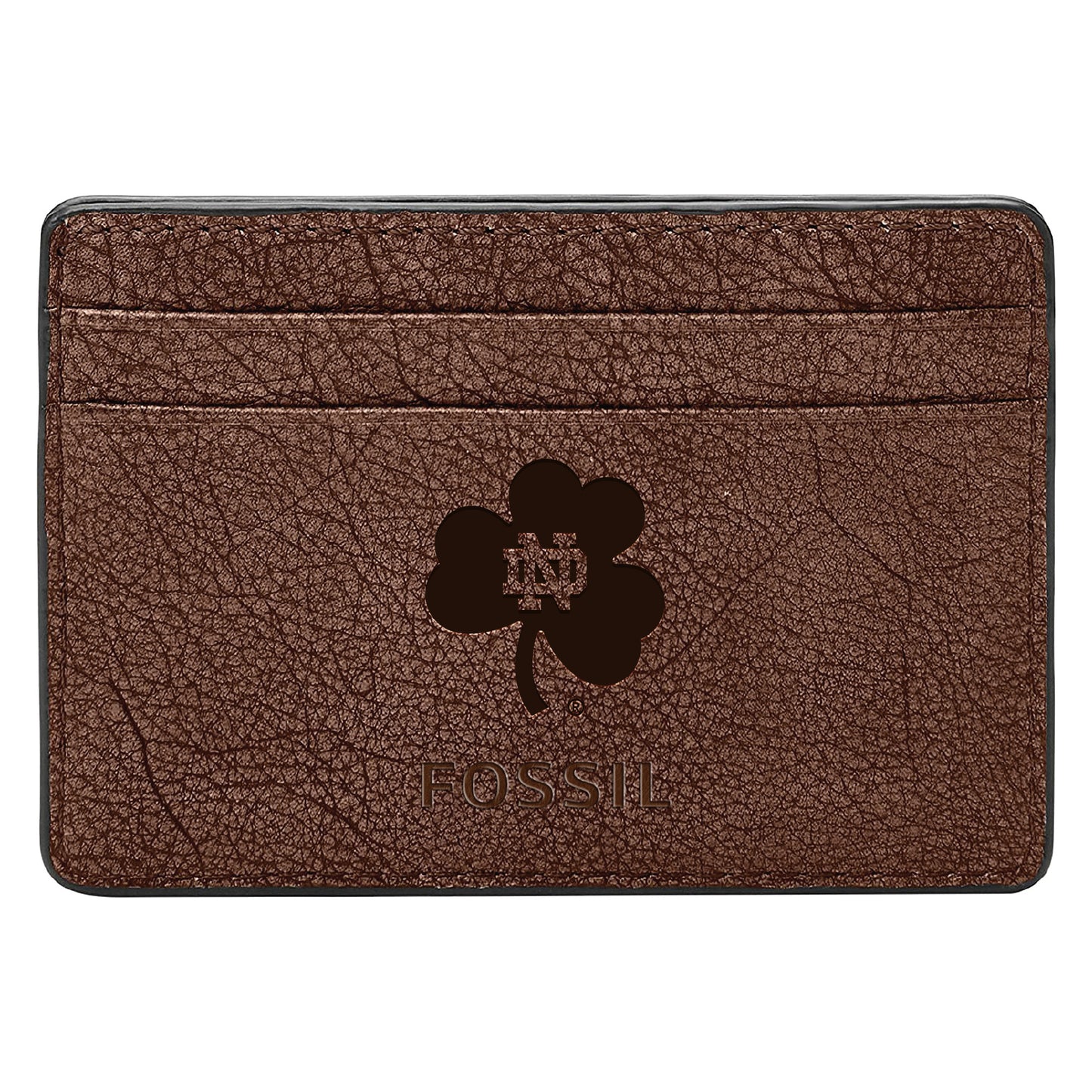 Men's Fossil Brown Notre Dame Fighting Irish Steven Card Case