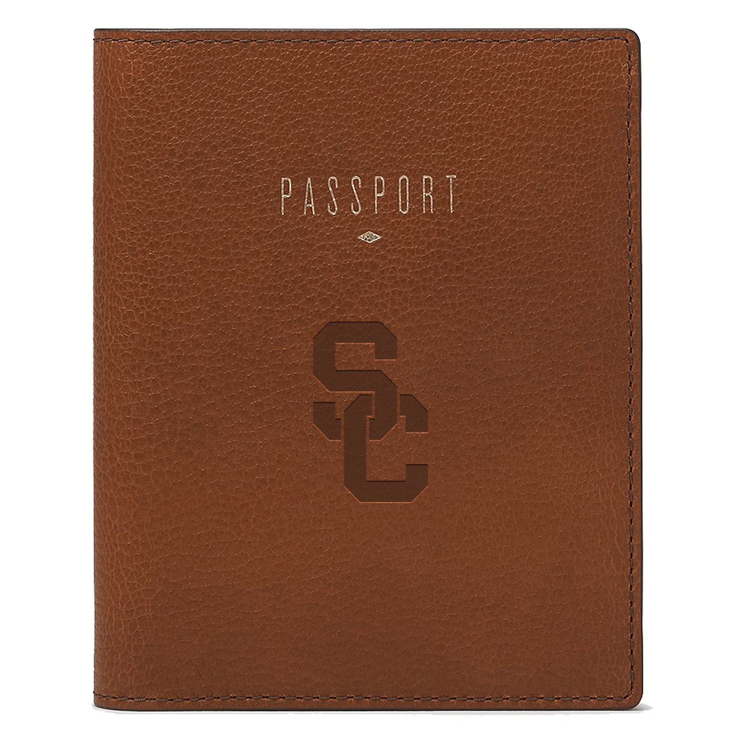 Fossil Brown USC Trojans Travel RFID Passport Case
