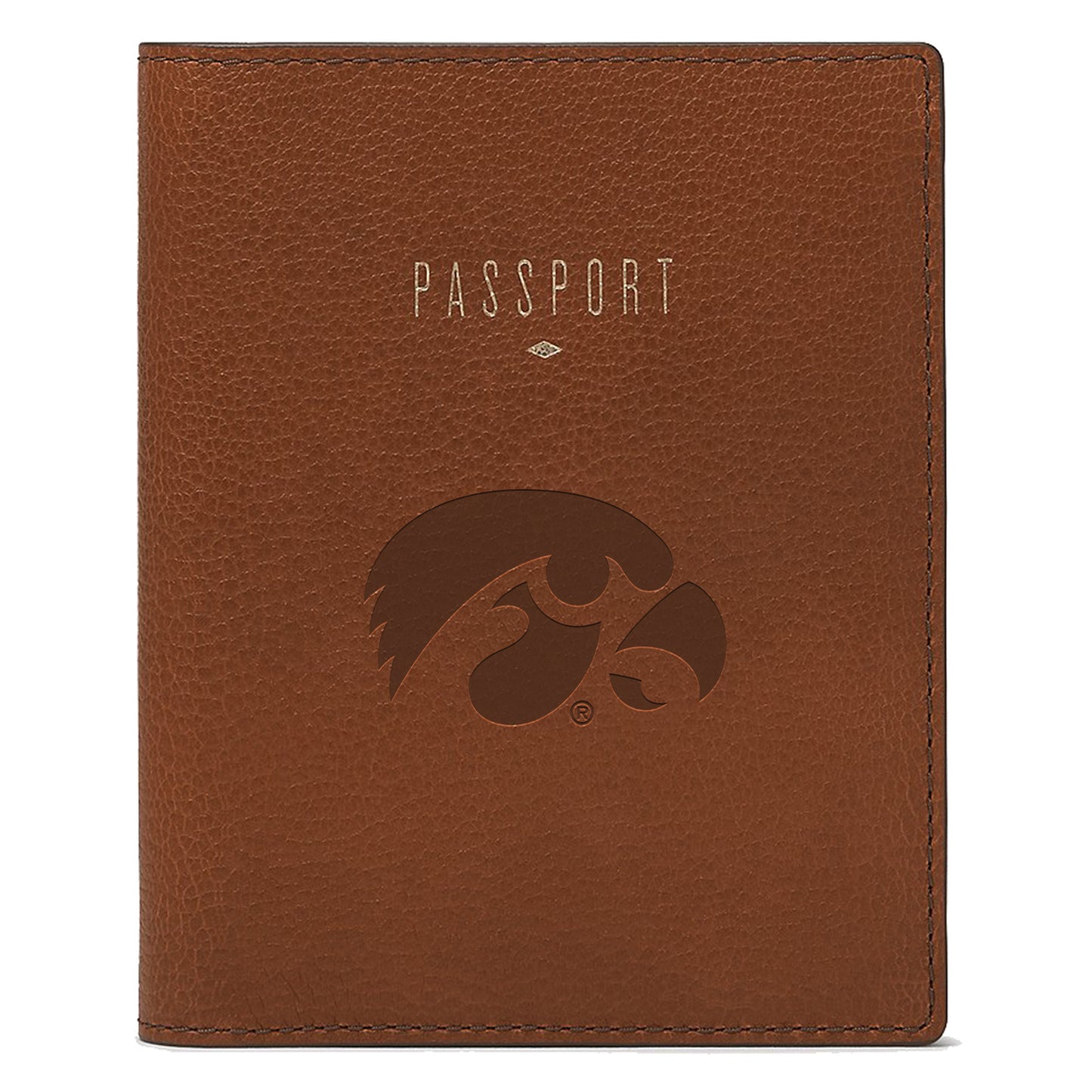 Fossil Brown Iowa Hawkeyes Travel RFID Passport Case