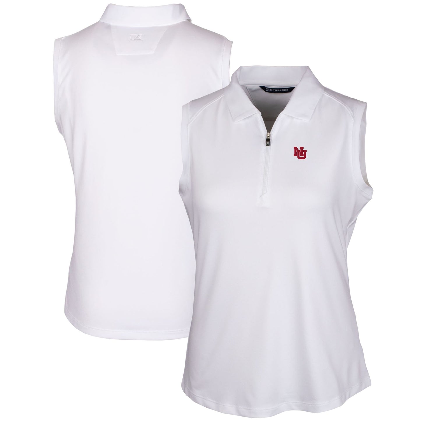 Women's Cutter & Buck White Nebraska Huskers DryTec Forge Stretch Sleeveless Polo