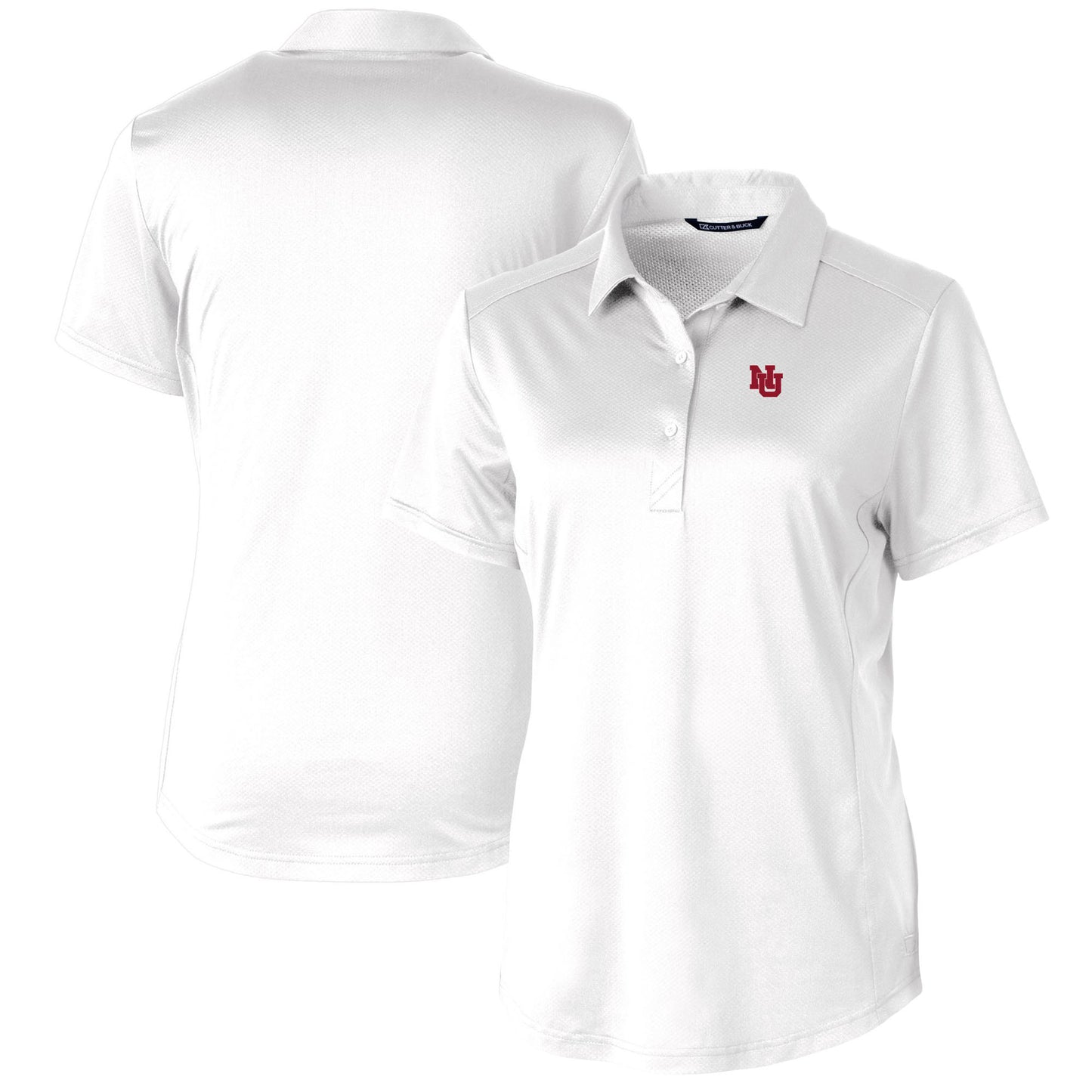 Women's Cutter & Buck White Nebraska Huskers DryTec Prospect Textured Stretch Polo