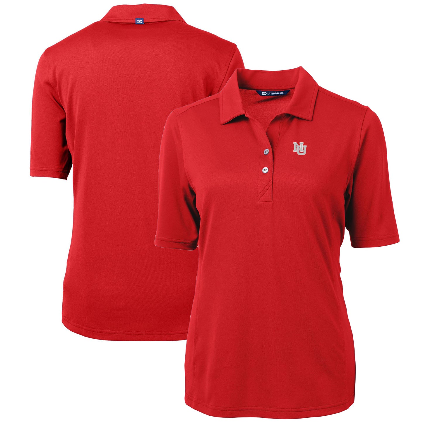 Women's Cutter & Buck Scarlet Nebraska Huskers Virtue Eco Pique Recycled Polo