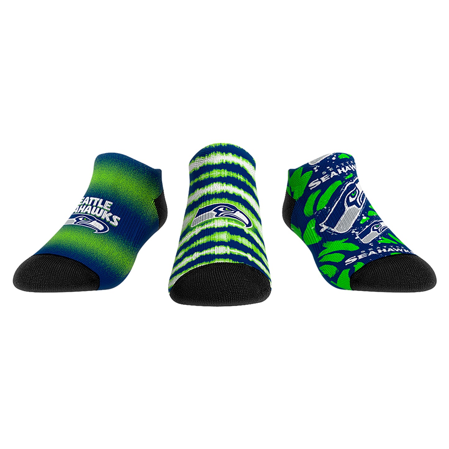 Unisex Rock Em Socks Seattle Seahawks Make Some Noise Three-Pack Low-Cut Socks Set