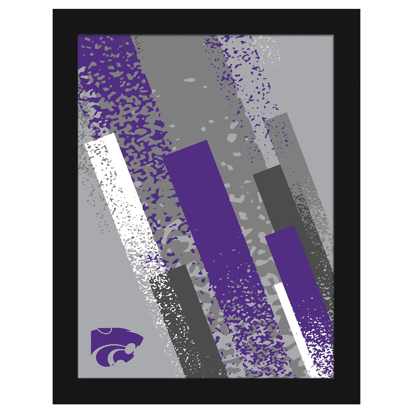 Kansas State Wildcats 12" x 16" Team Color Framed Art Print