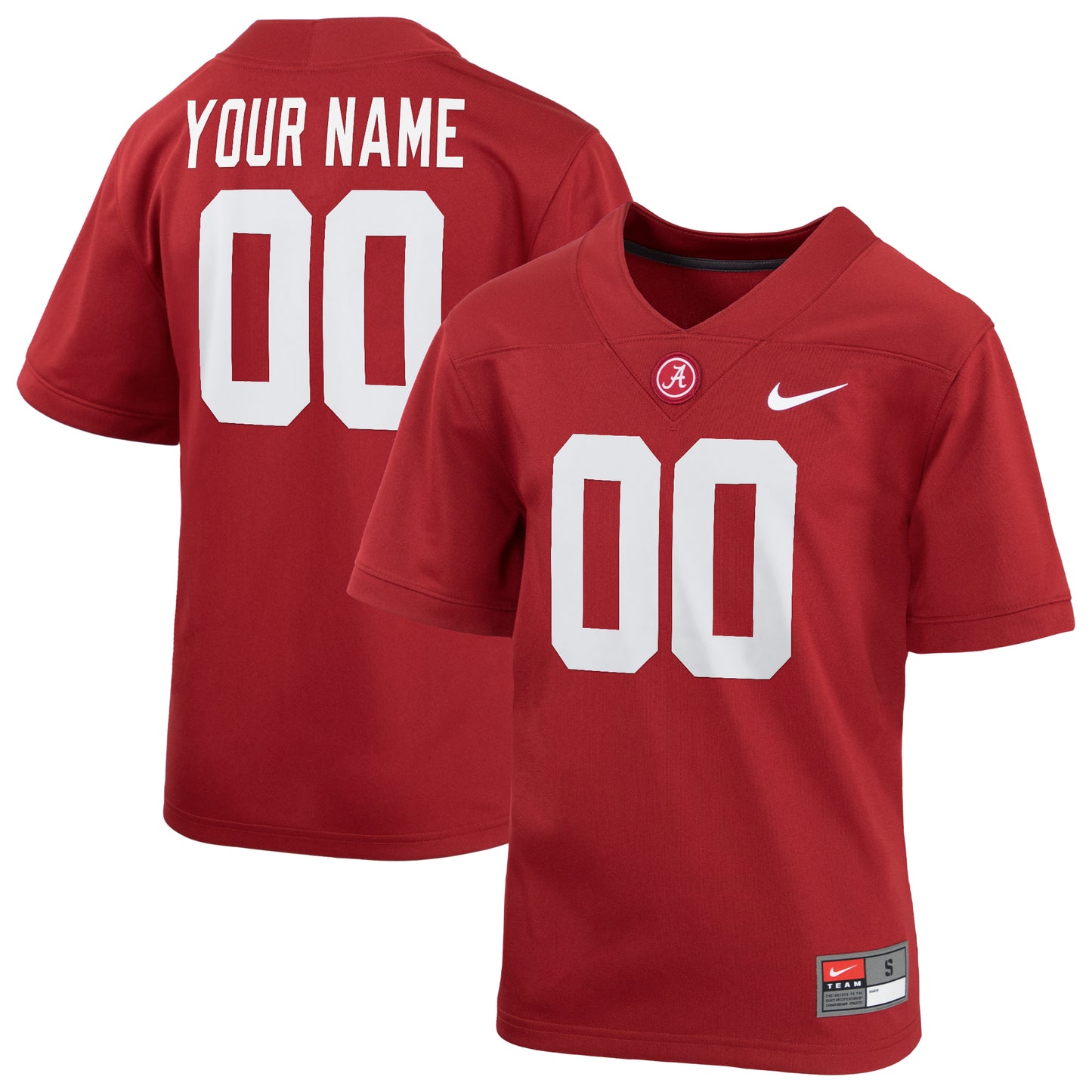 Youth Nike Crimson Alabama Crimson Tide Custom Football Game Jersey