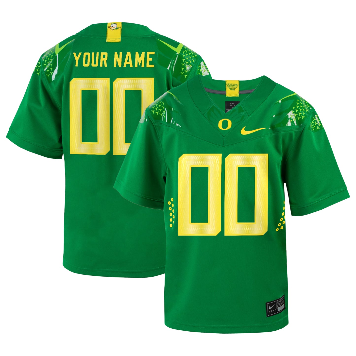 Youth Nike Green Oregon Ducks Custom Football Game Jersey