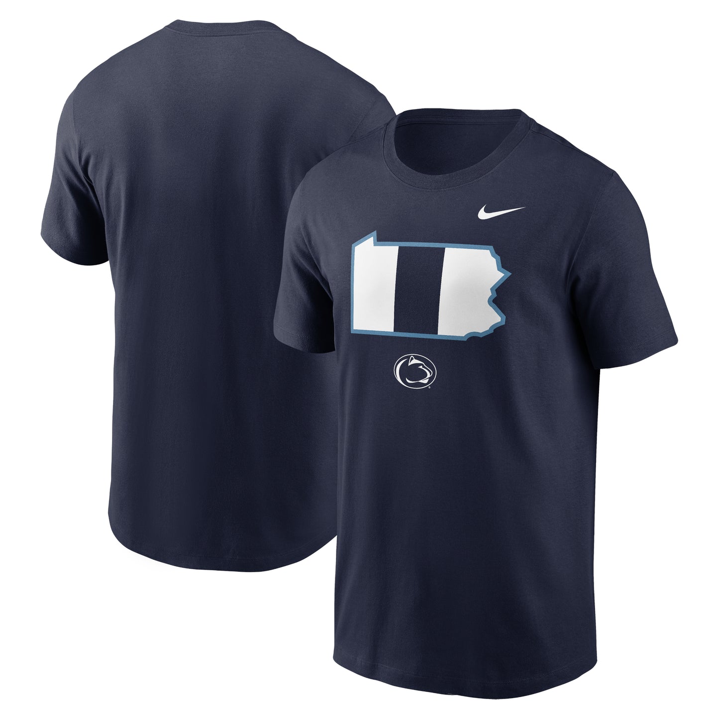 Men's Nike Navy Penn State Nittany Lions Campus State Shape T-Shirt