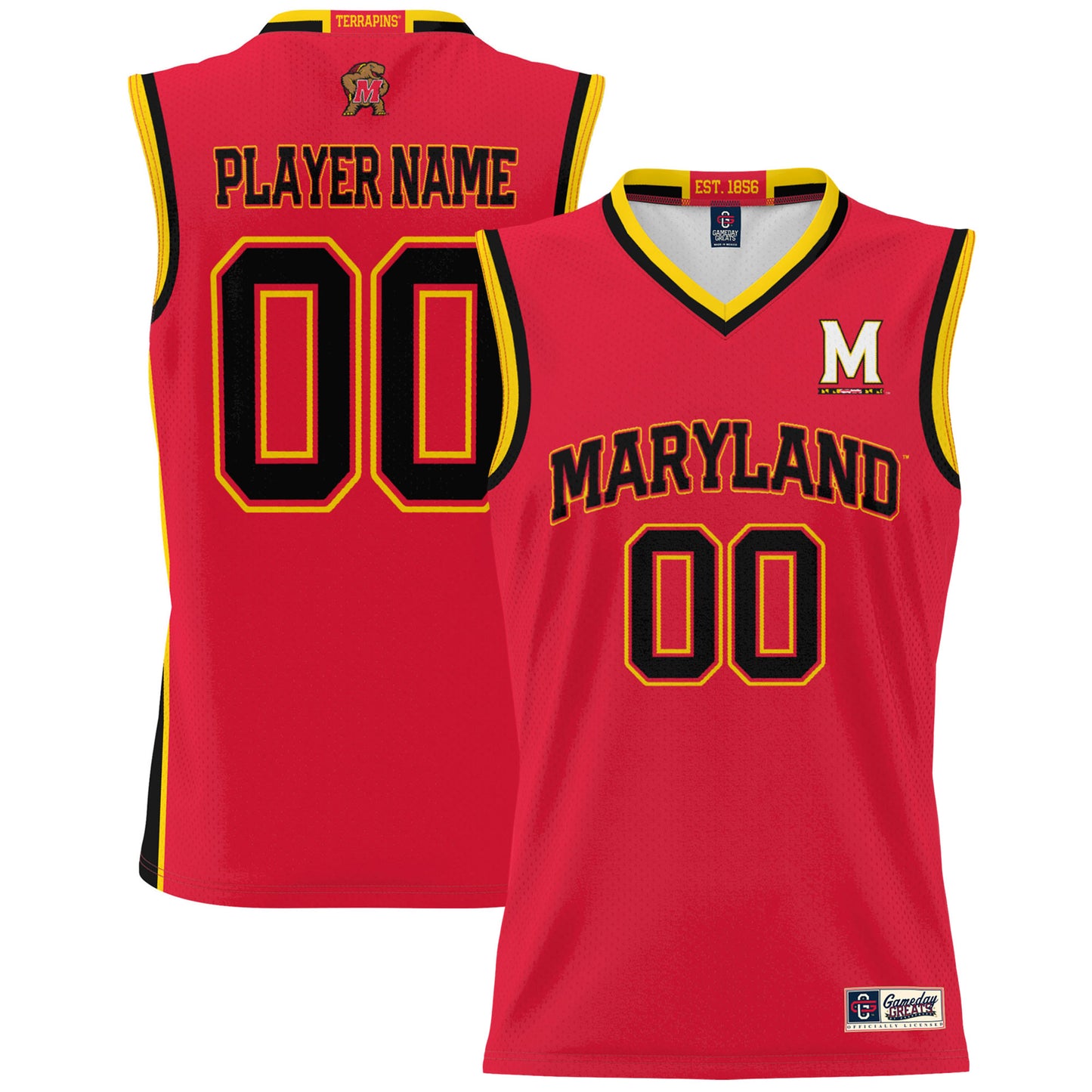 Youth GameDay Greats Red Maryland Terrapins NIL Pick-A-Player Basketball Jersey