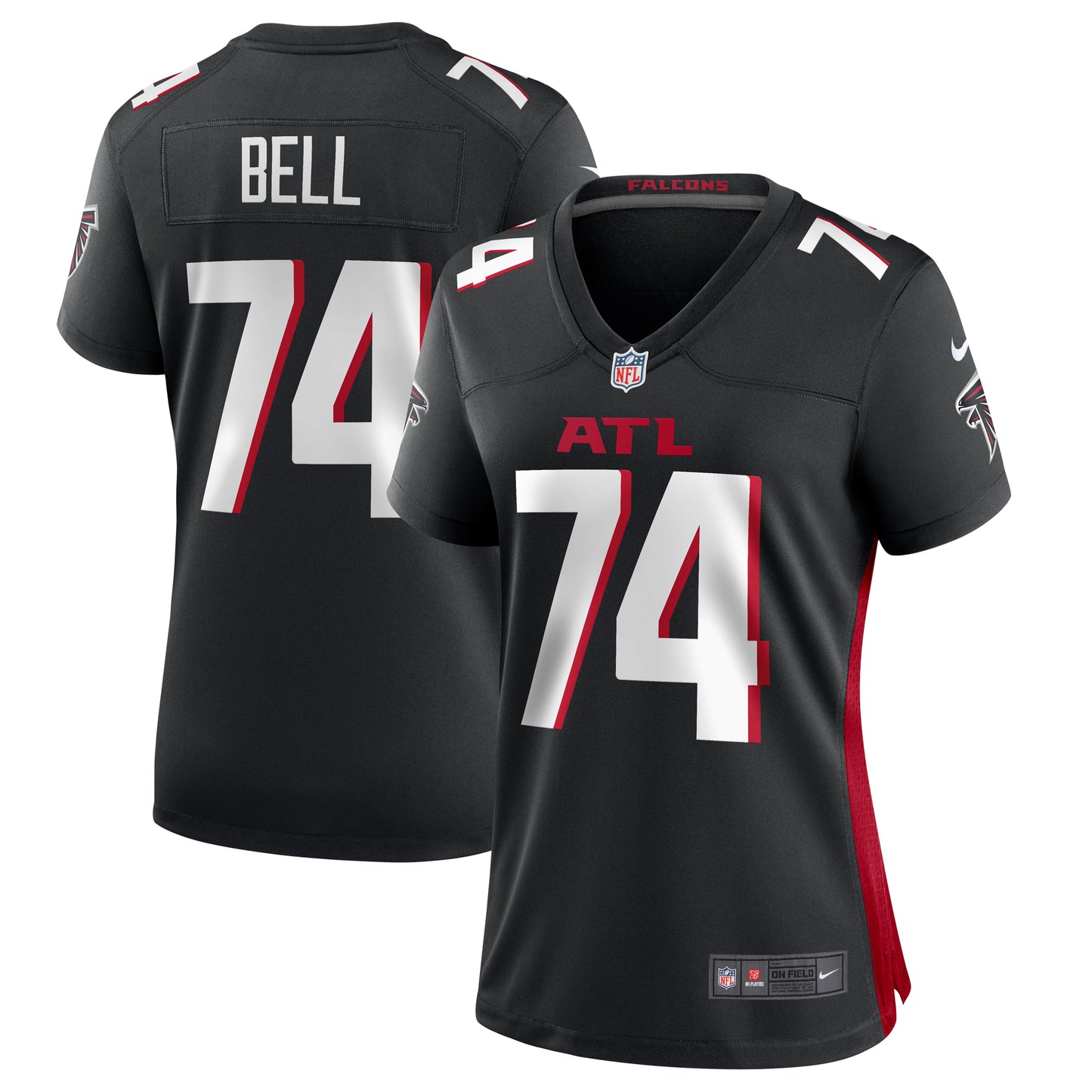 Women's Nike Travis Bell Black Atlanta Falcons Team Game Jersey
