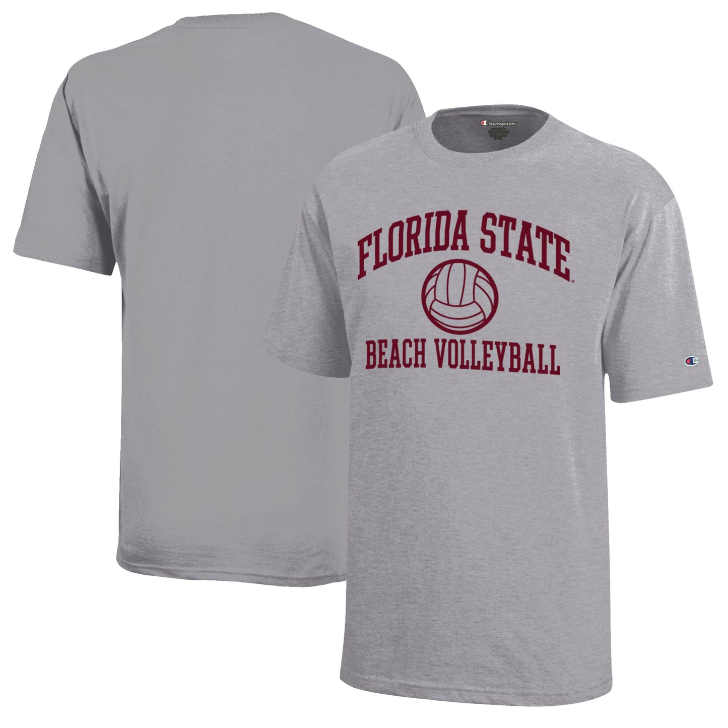 Youth Champion Gray Florida State Seminoles Beach Volleyball Icon Jersey T-Shirt